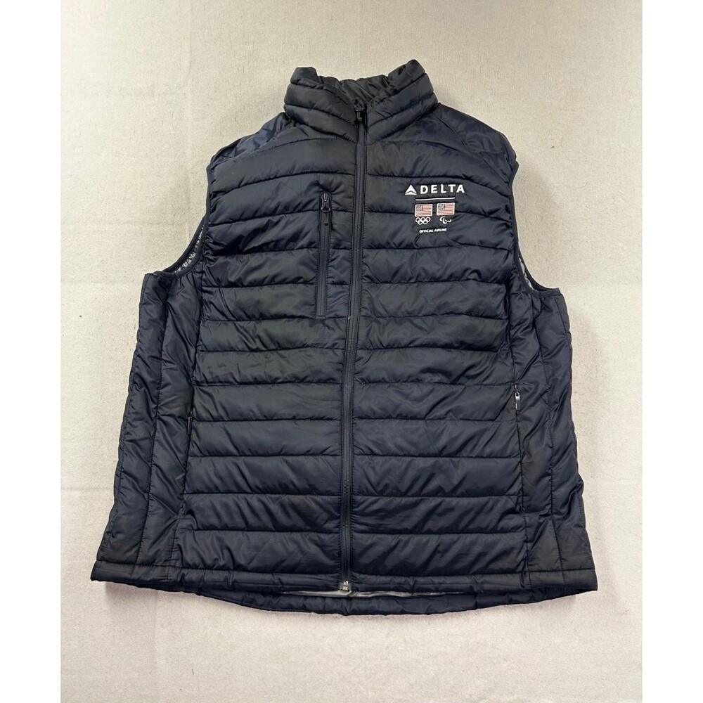 Clique Hudson Insulated Full-Zip Puffer Delta Vest Navy Olympic Team USA